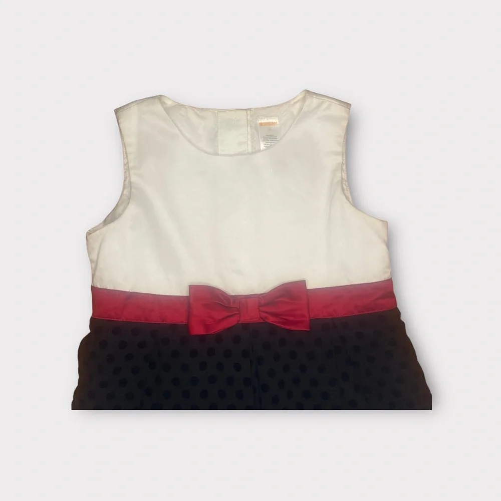 Gymboree 2011 Satin Black & White Dress
